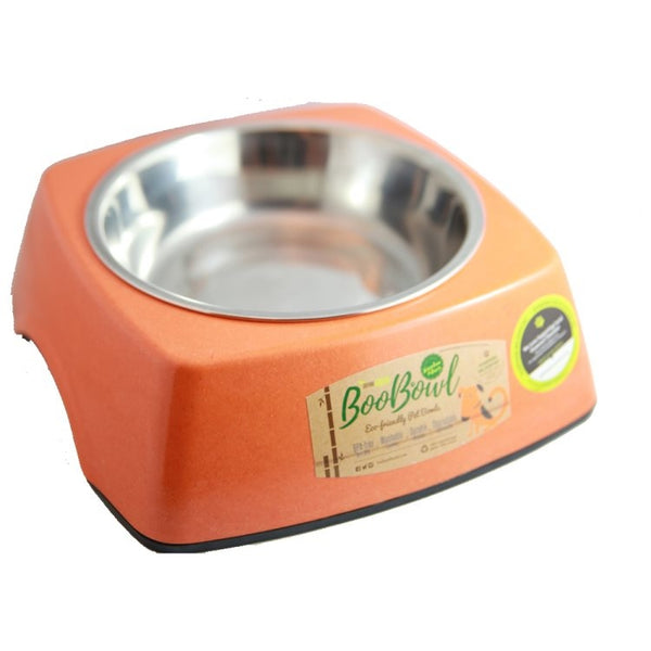 Define Planet Bol en Bambou Carré avec Insert en Acier Inoxydable, Orange