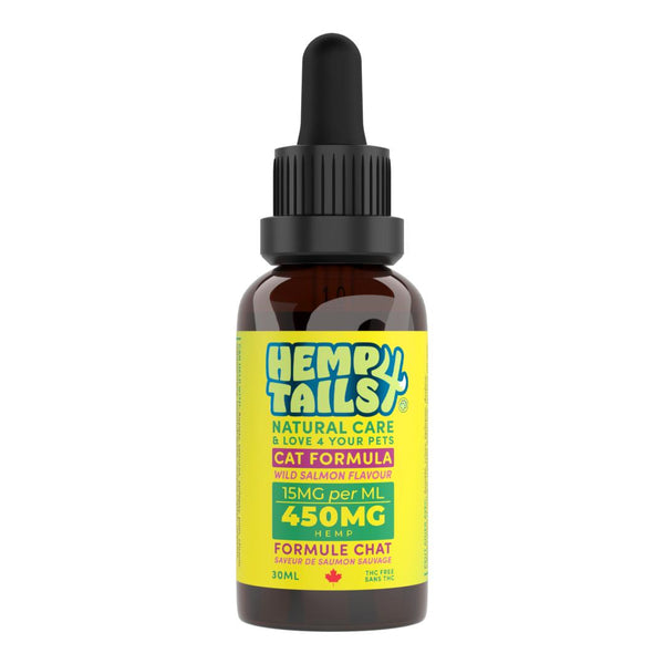 H 4 Tails Cat Formula Wild Salmon Flavor Alternative Supplement for Pets, 450mg