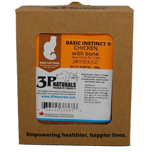 3P Naturals Basic Instinct Chicken Bone-in Raw Cat Food