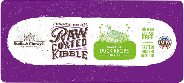 Stella & Chewy's Croquettes sèches pour chats enrobées de viande crue de canard élevé en liberté