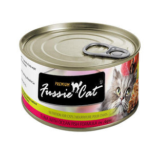 Fussie Cat Premium Tuna with Ocean Fish in Aspic Grain-Free Wet Cat Food Can