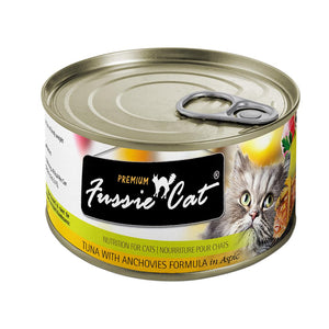 Fussie Cat Premium Tuna with Anchovies in Aspic Grain-Free Wet Cat Food Can