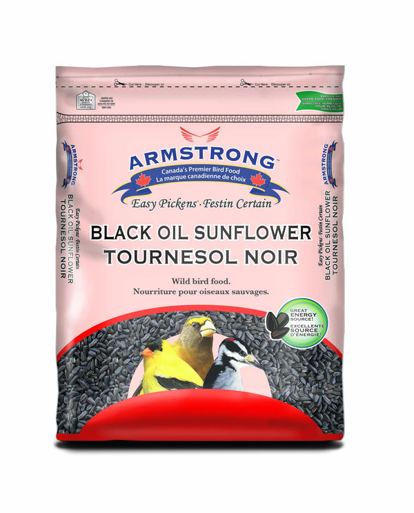 Armstrong Graines faciles à picorer Tournesol à huile noire Nourriture sauvage pour oiseaux