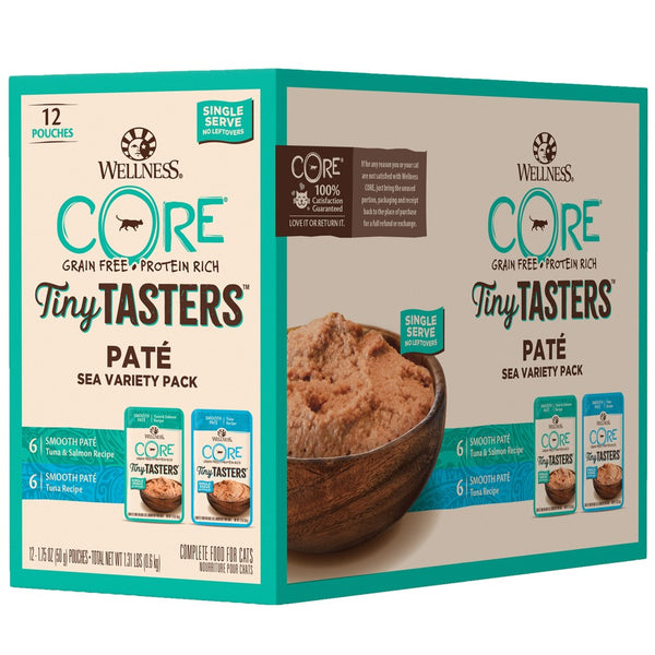 Wellness CORE Tiny Tasters Variety Pack Sea Grain-Free Cat Food Pouches