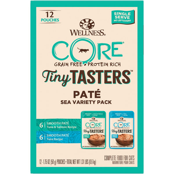 Wellness CORE Tiny Tasters Variety Pack Sea Grain-Free Cat Food Pouches