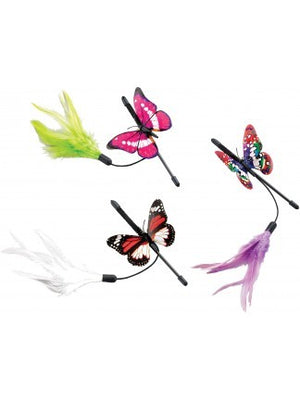 Ethical Pet Spot Jouet pour chat Canne à pêche Papillon flottant, 8 pouces
