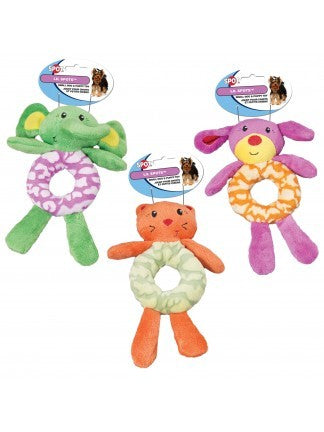 Ethical Pet Spot Jouet pour chien anneau en peluche Lil Spots, Couleur variable, 7,5 pouces