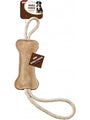 Ethical Pet Spot Dura-Fused Leather Bone Tug Dog Toy, 18-in