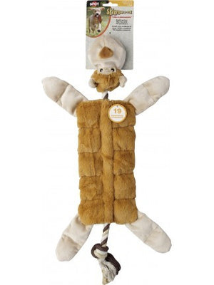 Ethical Pet Spot Skinneeez Tons-O-Squeaker Jungle Cat Dog Toy, Character Varies, 18-in
