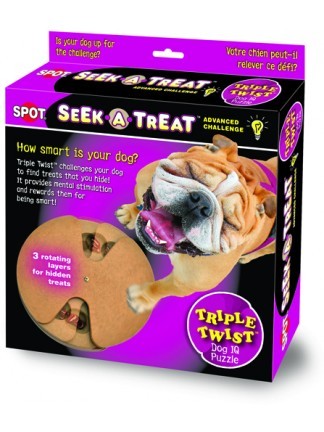 Ethical Pet Spot Seek-A-Treat Advanced Challenge Triple Twist Dog Toy