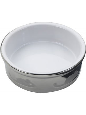 Ethical Pet Spot Titanium Stoneware Cat Dish, Mouse Print