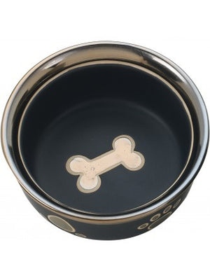 Ethical Pet Spot Ritz Copper Rim Dog Dish, Black