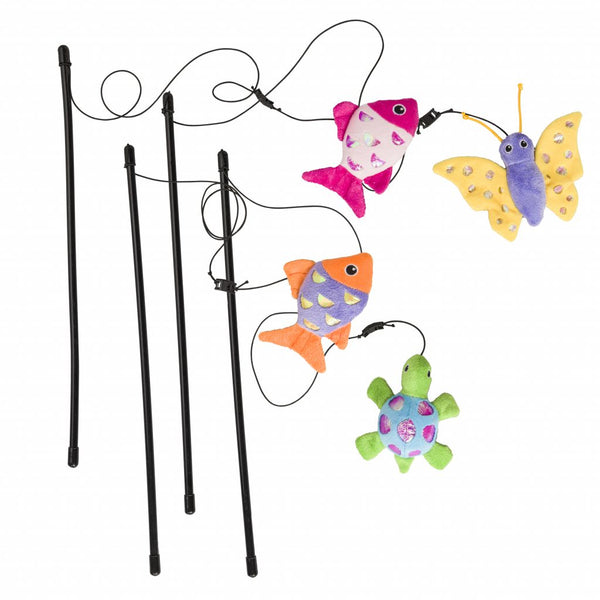 Ethical Pet Spot Shimmer Glimmer Teaser Wand Cat Toy, Color Varies