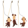 Ethical Pet Spot Corkies Teaser Wand with Catnip Cat Toy, Color Varies