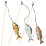 Ethical Pet Spot Jouet baguette teaser Gone Fishin avec herbe à chat, couleur variable