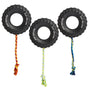 Ethical Pet Spot Pup Treads with Rope Dog Toy, Color Varies