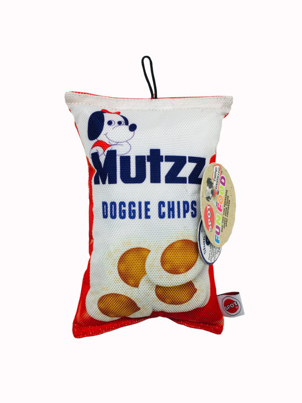 Ethical Pet Spot Fun Food Mutzz Chips Dog Toy, 8-in