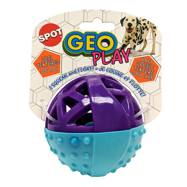 Ethical Pet Spot Geo Play Dual Texture Ball Dog Toy