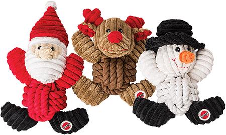 Ethical Pet Spot Holiday Knot For Nothing Dog Toy, Character Varies, 6.5-in