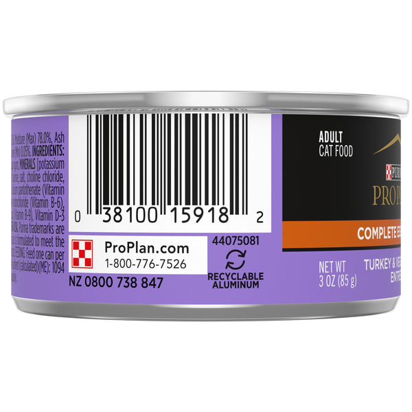 Purina Pro Plan Complete Essentials Turkey & Vegetable Entree Grain-Free Wet Cat Food Can