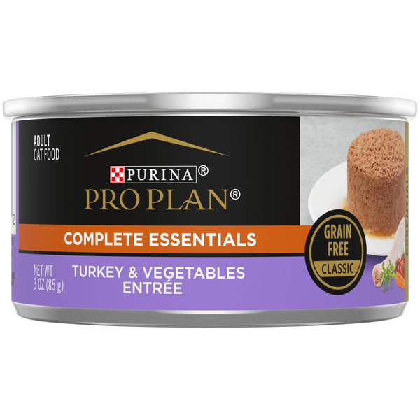 Purina Pro Plan Complete Essentials Turkey & Vegetable Entree Grain-Free Wet Cat Food Can