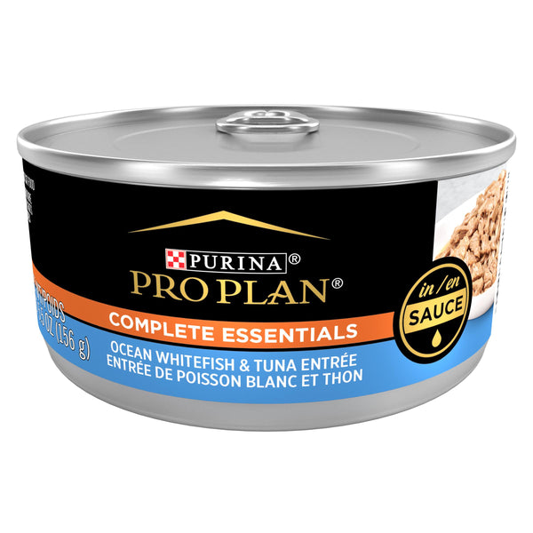 Nourriture en conserve pour chat Purina Pro Plan Adulte Entree aux œufs de mer blanc et thon en sauce
