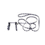 Styles Figure H Fashion Adjustable Cat Harness and Leash Combo, Black Skulls