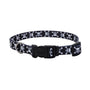 Styles Adjustable Dog Collar, Black Skulls