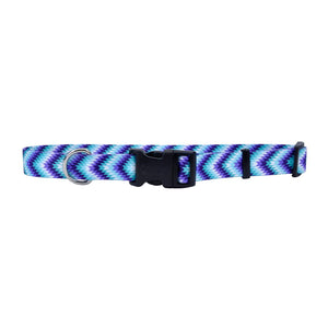 Styles Collier réglable pour chien, Losanges bleu sarcelle et violet