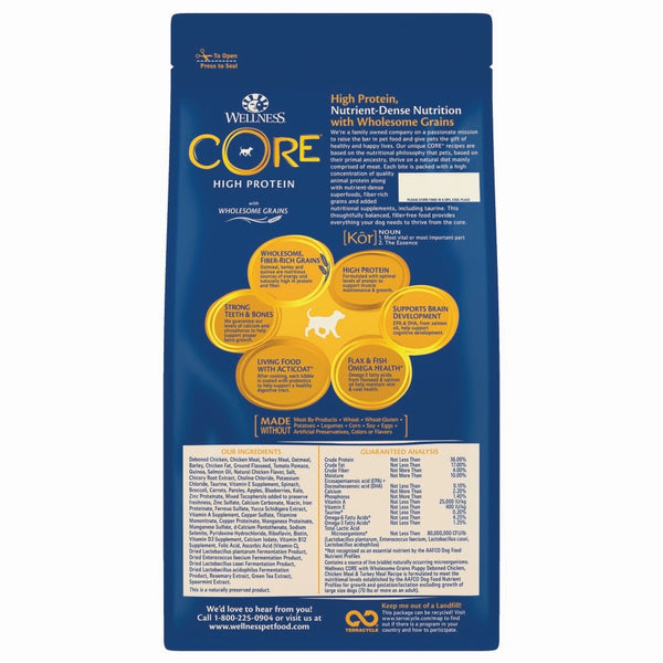 Wellness CORE Wholesome Grains High Protein Puppy Dry Dog Food