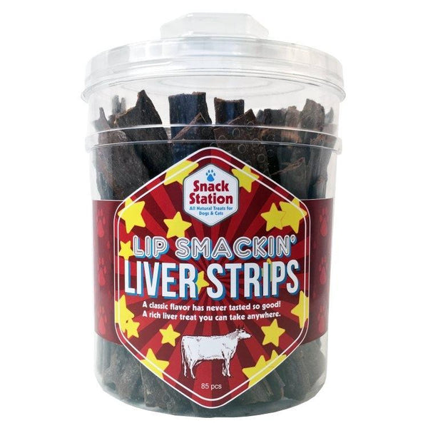 This & That Snack Station Lip Smackin Liver Strips Dog Treats