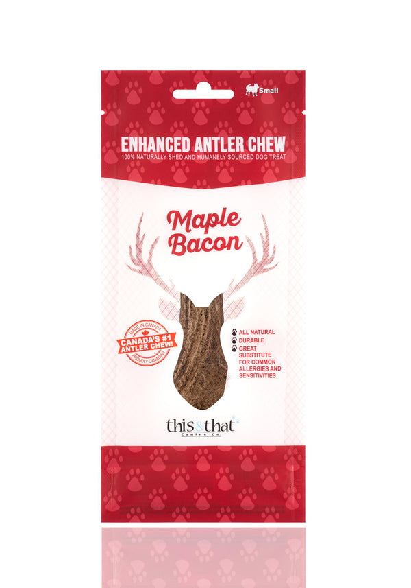 This & That Maple Bacon Enhanced Antler Chew Dog Treats