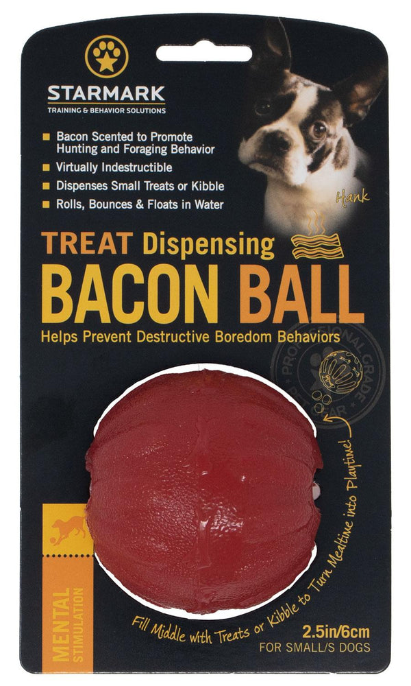 Starmark Bacon Ball Treat Dispensing Dog Toy