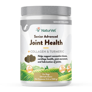 NaturVet Senior Advanced Joint Health Soft Chews for Dogs
