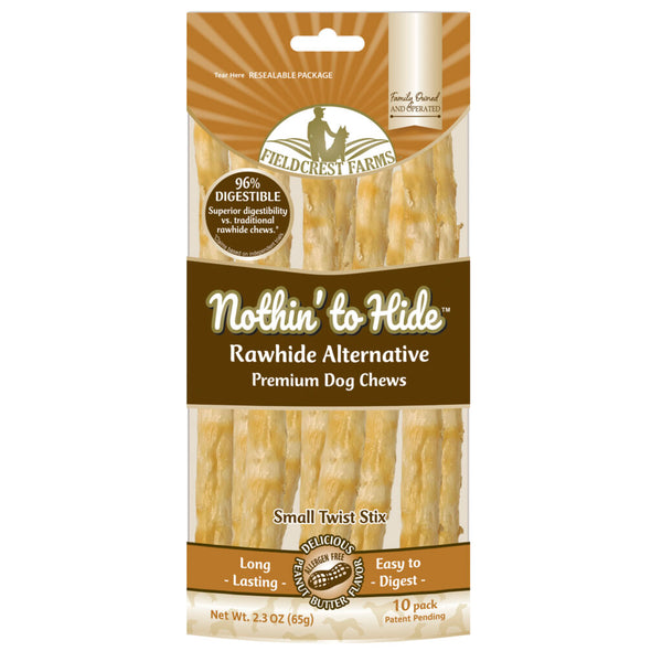 Fieldcrest Farms Nothin' to Hide Twist Stix Peanut Butter Dog Treats