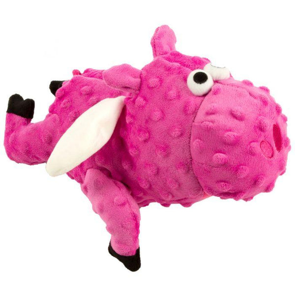 GoDog Checkers Flying Pig with Bubbles Dog Toy