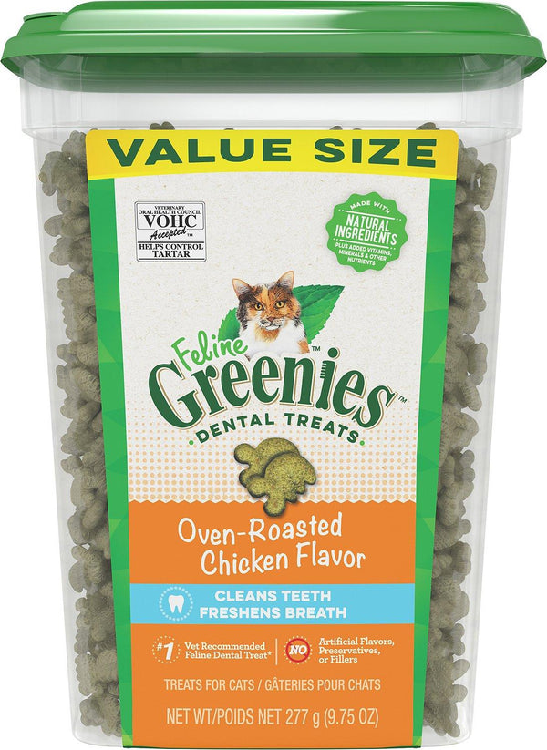 Feline Greenies Dental Treats Oven Roasted Chicken Flavor Cat Treats