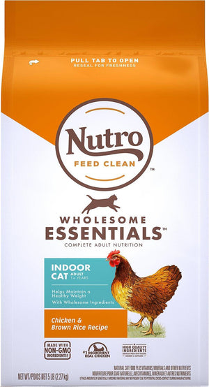 Nutro Wholesome Essentials Indoor Adult Farm-Raised Chicken & Brown Rice Recipe Dry Cat Food