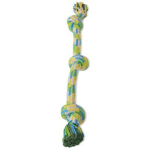 Mammoth Braidys 3 Knot Rope Bone Dog Toy, Color Varies