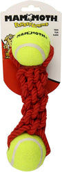 Mammoth Flossy Chews Braided Bone with Tennis Balls Dog Toy
