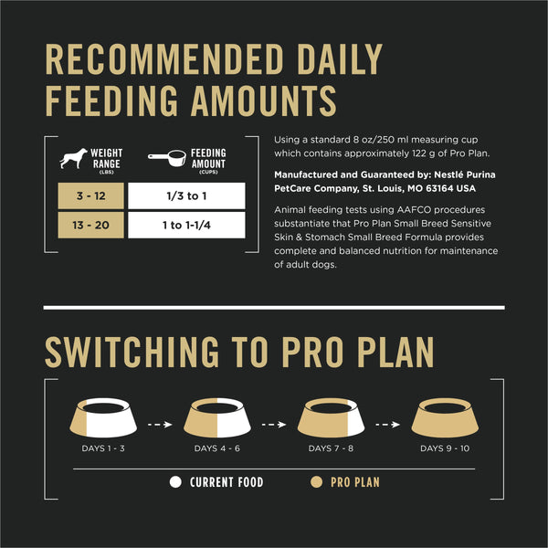 Purina Pro Plan Sensitive Skin & Stomach Salmon & Rice Small Breed Adult Dry Dog Food