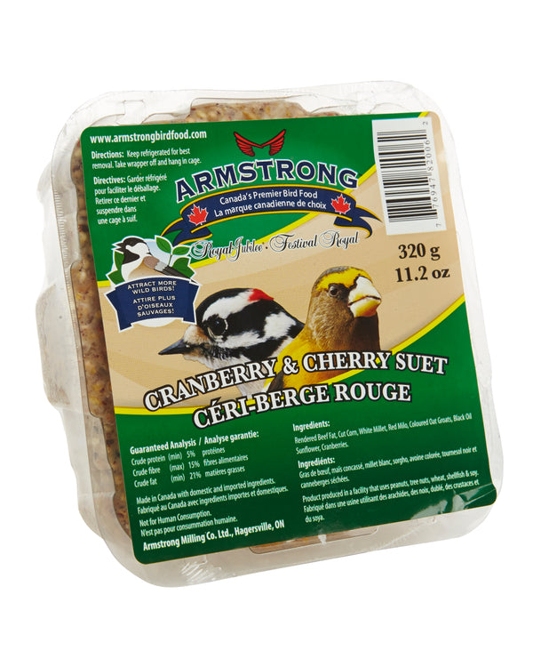 Armstrong Alimentation pour oiseaux aux canneberges et cerises au suif