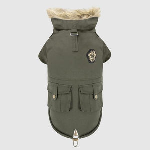 Canada Pooch Alaskan Army Parka Dog Coat, Army Green