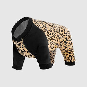 Canada Pooch Frosty Fleece Dog Sweatsuit, Leopard