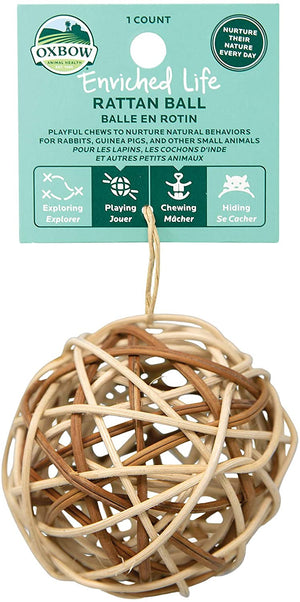 Oxbow Animal Health Enriched Life Rattan Ball Small Animal Toy