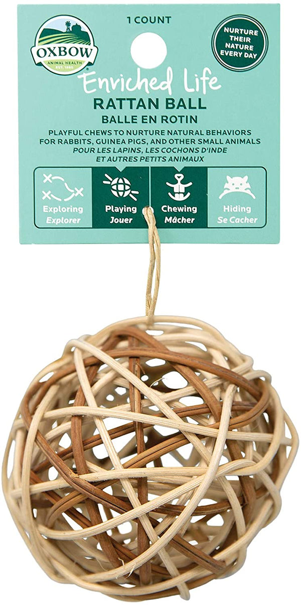 Oxbow Animal Health Enriched Life Rattan Ball Small Animal Toy