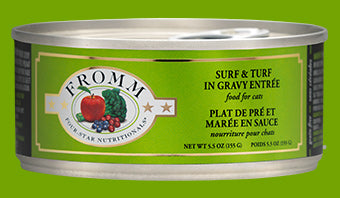 Fromm Four-Star Nutritionals Surf & Turf in Gravy Entree Wet Cat Food Can