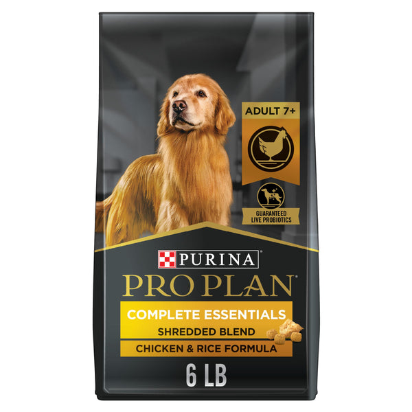 Purina Pro Plan Complete Essentials Shredded Blend Chicken & Rice Adult 7+ Dry Dog Food