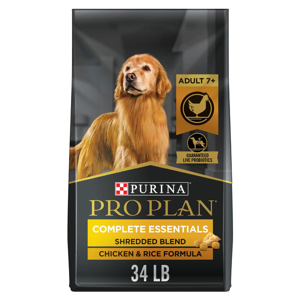 Purina Pro Plan Complete Essentials Shredded Blend Chicken & Rice Adult 7+ Dry Dog Food