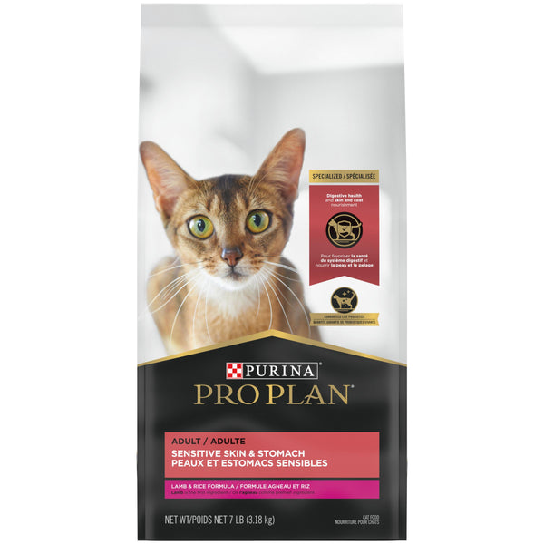 Purina Pro Plan Focus Adulte Peau et Estomac Sensibles Formule Agneau et Riz Croquettes pour chats